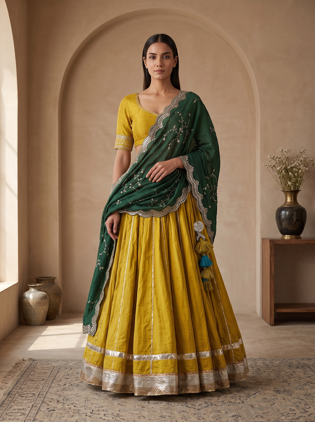 Meera Mustard Green Chaniya