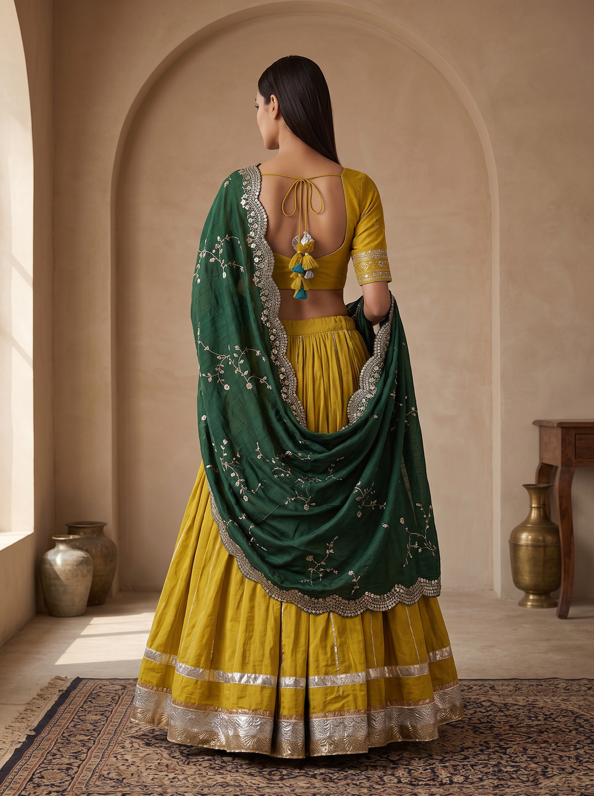 Meera Mustard Green Chaniya
