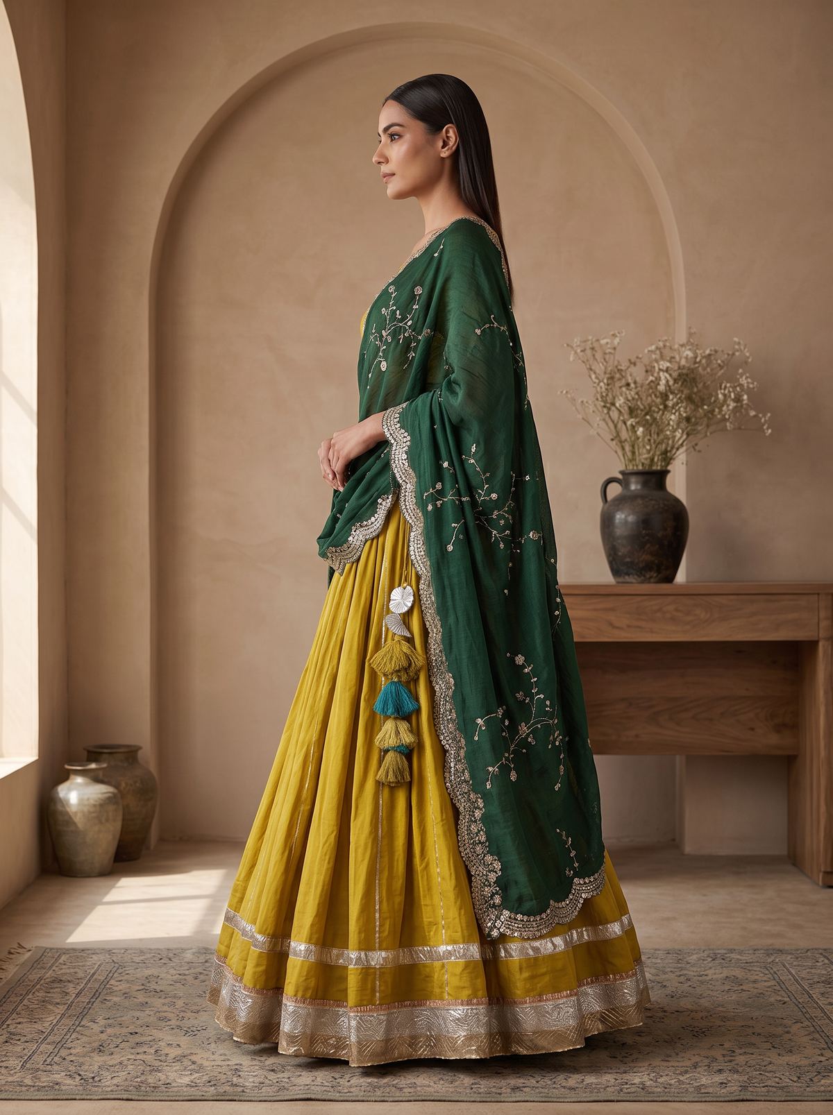 Meera Mustard Green Chaniya