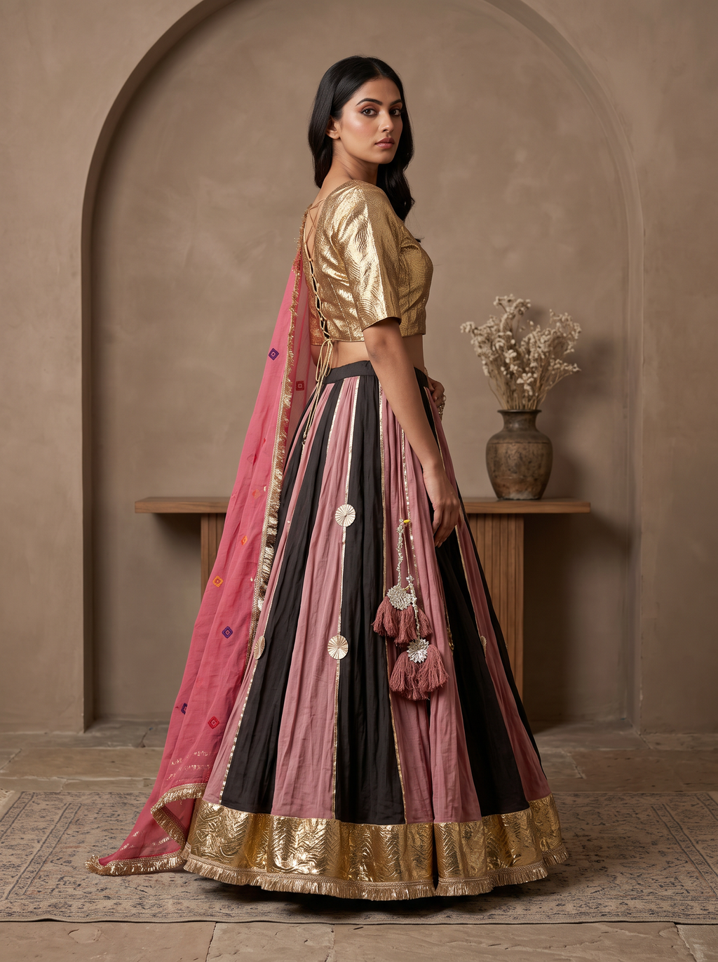 Rangrez Black & Pink Chaniya