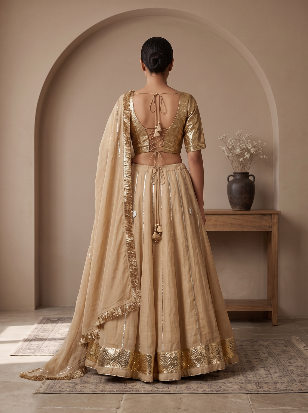 Golden Beige Chaniya