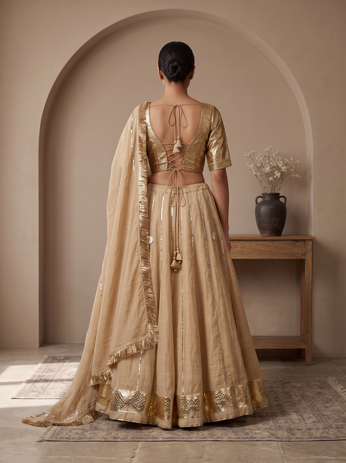 Golden Beige Chaniya