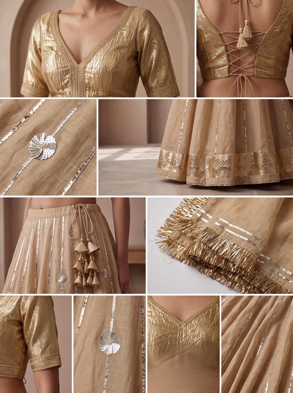 Golden Beige Chaniya
